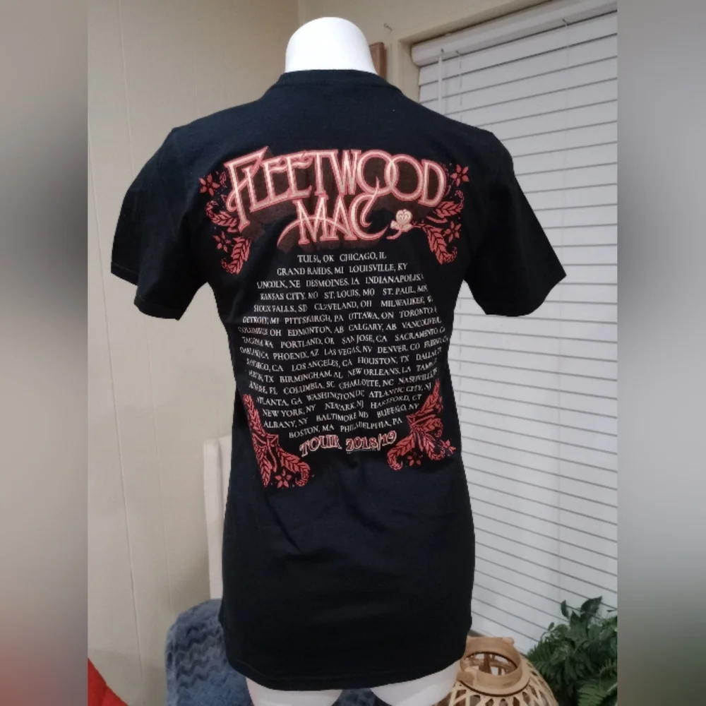 Fleetwood Mac Kids Black Graphic T-Shirt - Picture 4 of 7